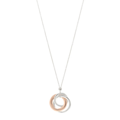 Tiffany Sterling Silver Rubedo 1837 Circles Pendant Necklace 1 of 4