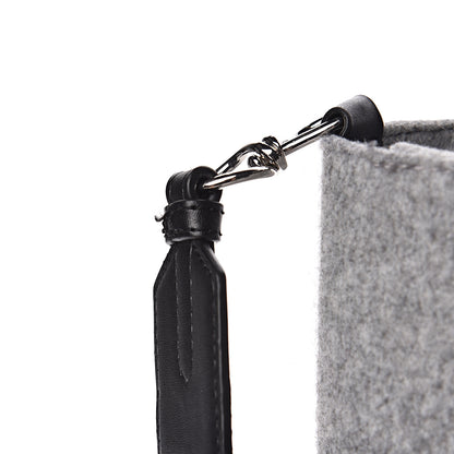 Stella McCartney Eco Felt Logo Crossbody Smoke Slate 8 of 11