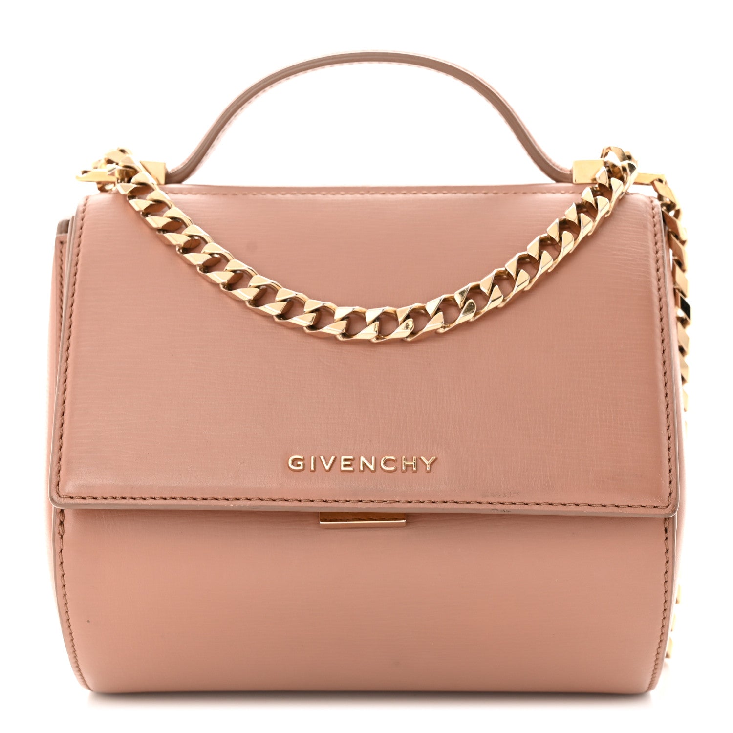 Givenchy Textured Calfskin Mini Pandora Box Chain Crossbody Bag Old Pink 1 of 14