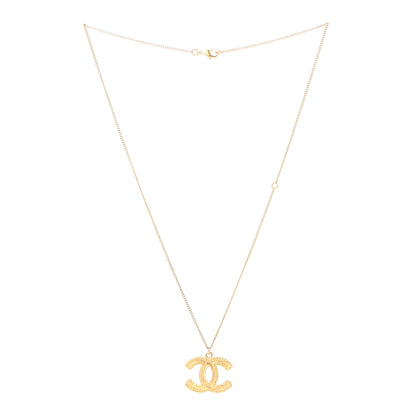 Chanel CC Necklace Matte Gold 3 of 6