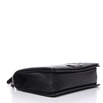 Chanel Grained Calfskin Quilted New Medium Boy Flap Black 4 of 14