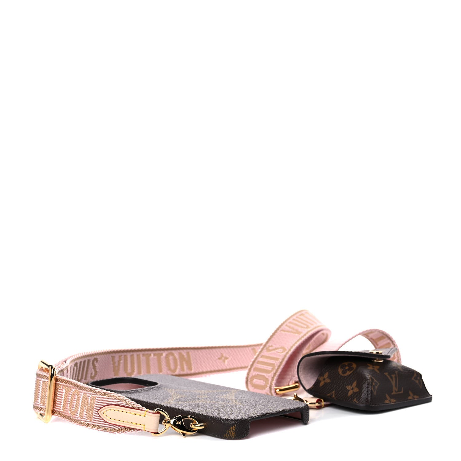 Louis Vuitton Monogram Bumper On Strap iPhone 13 Shoulder Strap Creme Pink 3 of 8