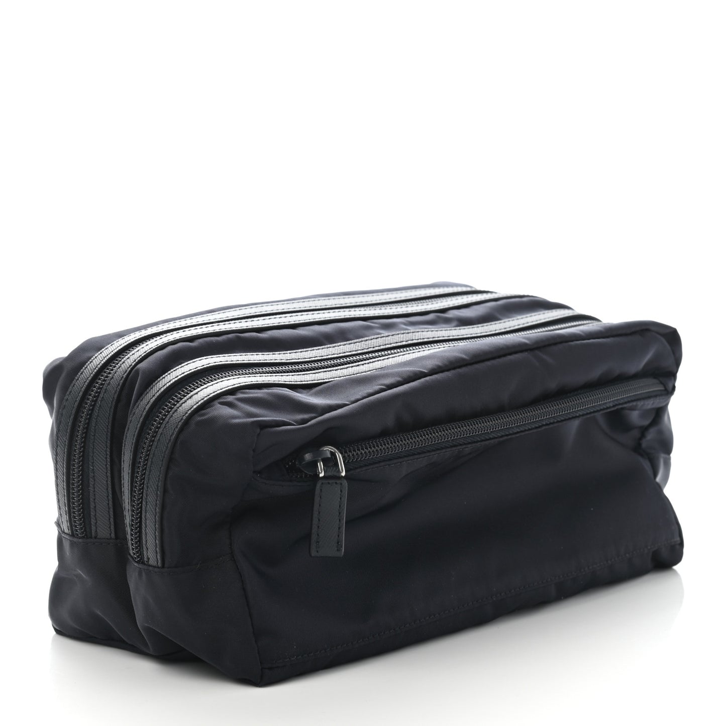 Tessuto Nylon Saffiano Pouch Blue