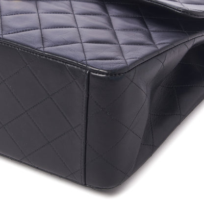 Chanel Lambskin Quilted XL Jumbo Single Flap Black 5 of 10