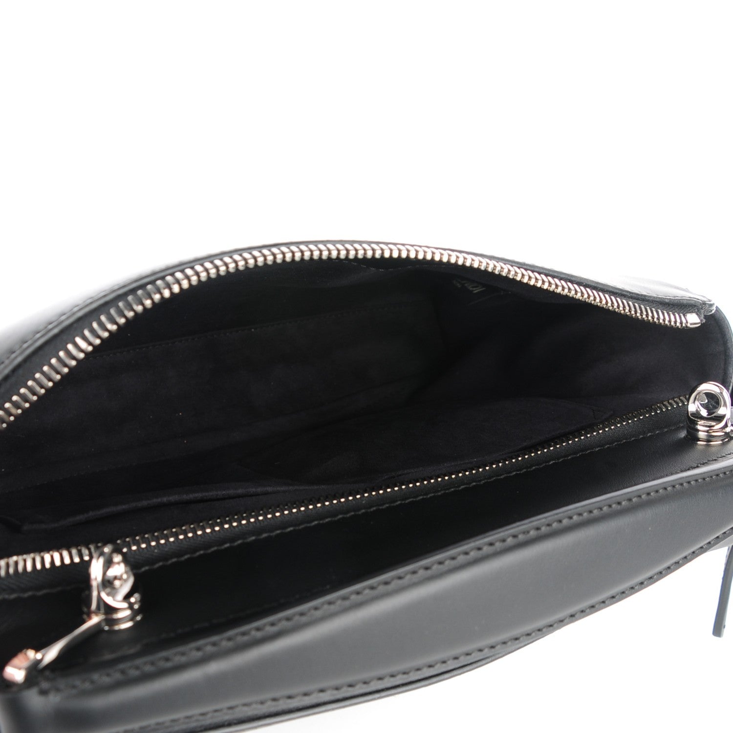 Fendi Vitello Baltico Dolce DotCom Satchel Black Blue Royal 5 of 8