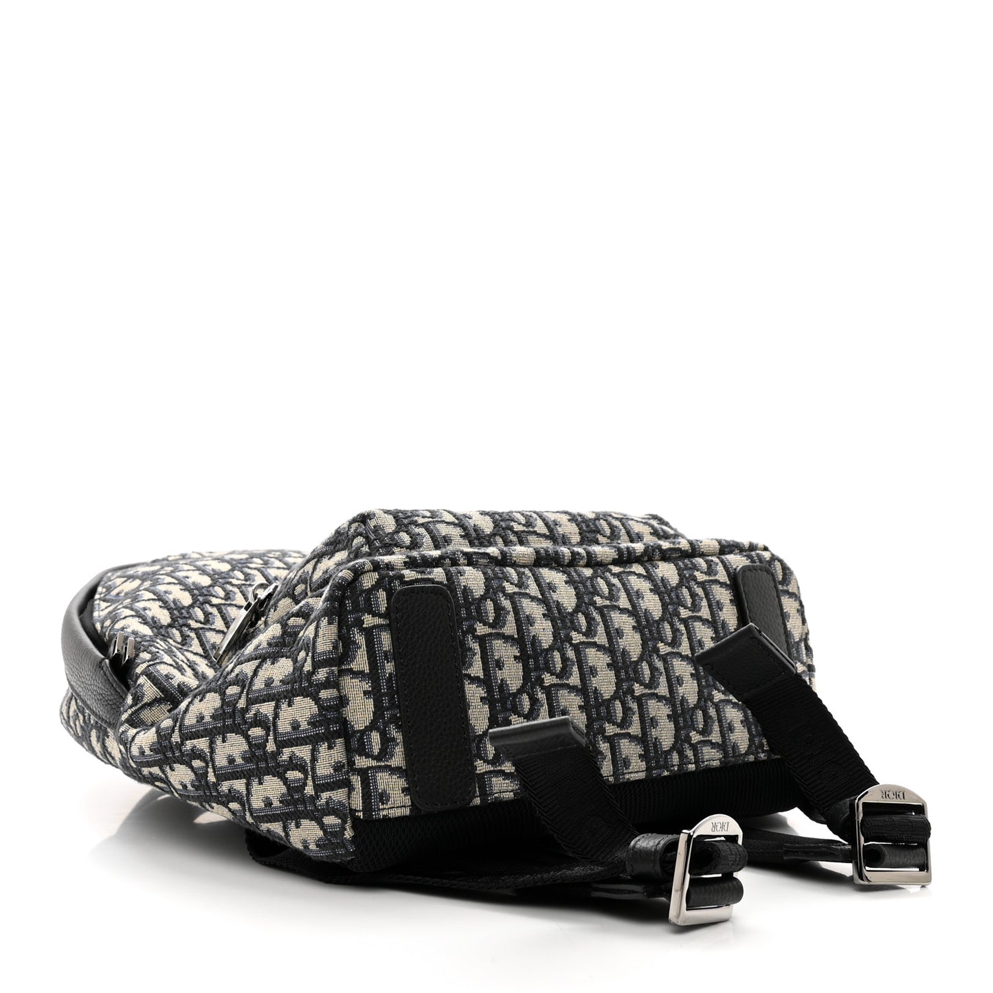 Oblique Calfskin Rider Kid's Backpack Beige Black