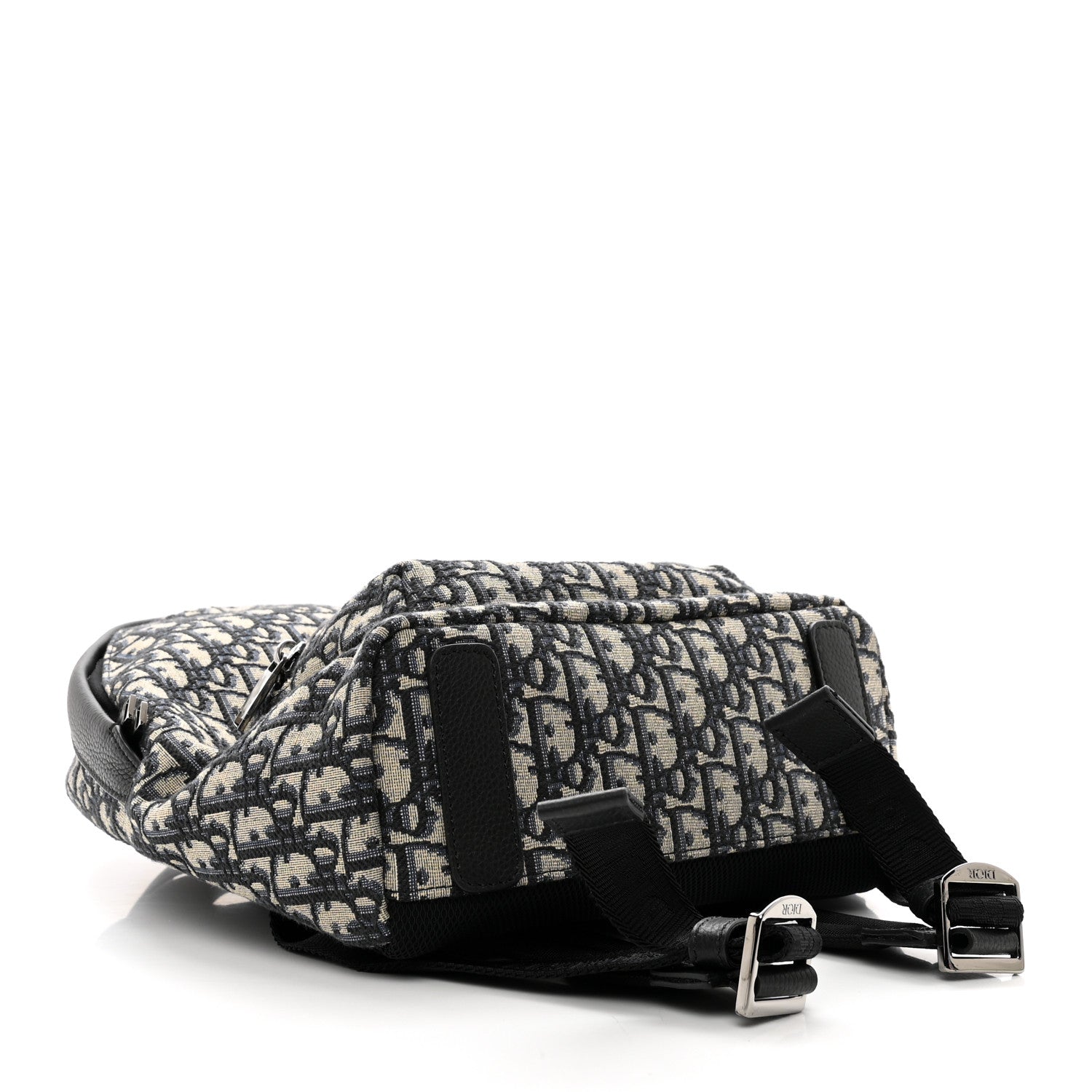 Christian Dior Oblique Calfskin Rider Kid's Backpack Beige Black 4 of 9