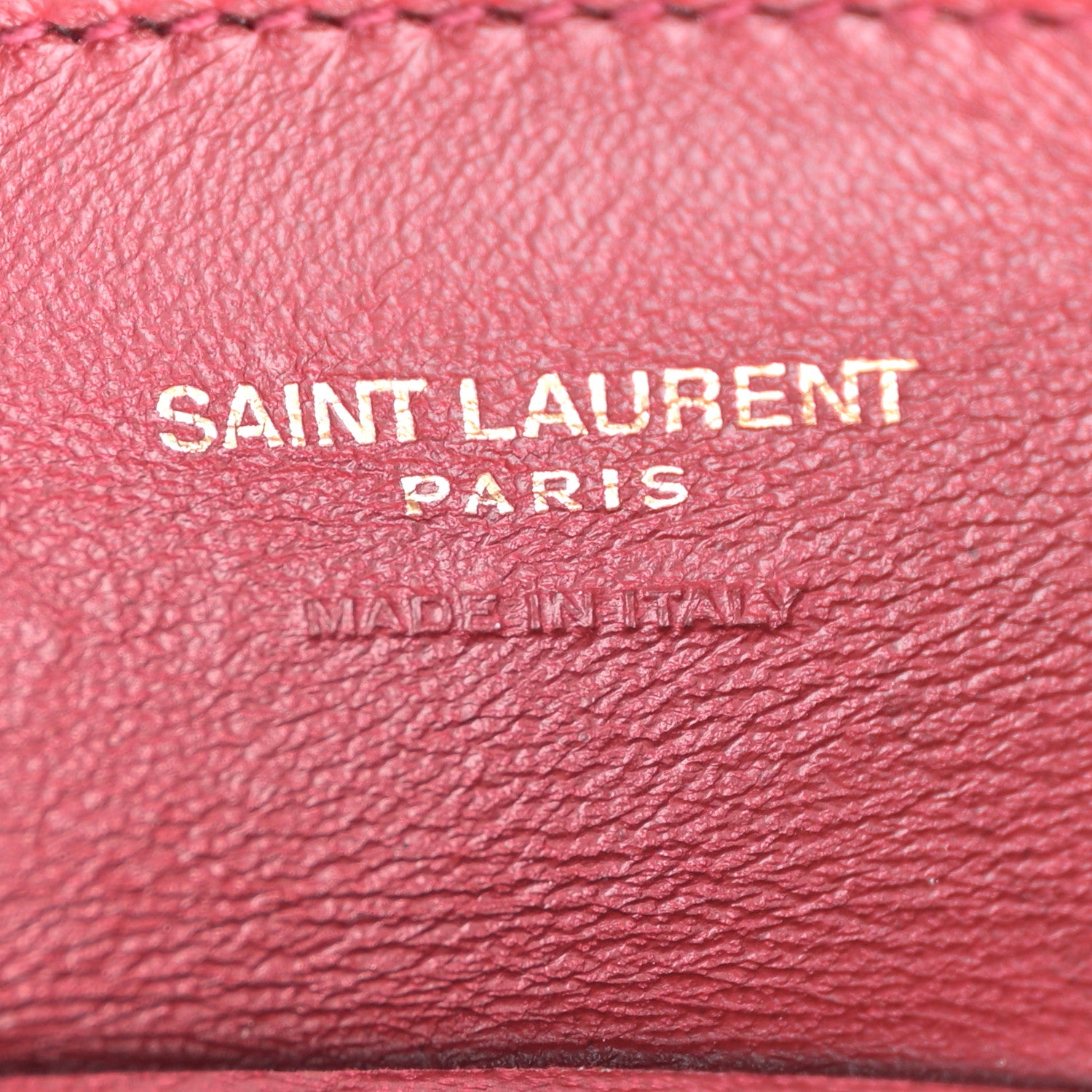 Saint Laurent Smooth Calfskin Paris VII Large Flat Hobo Red 7 of 13