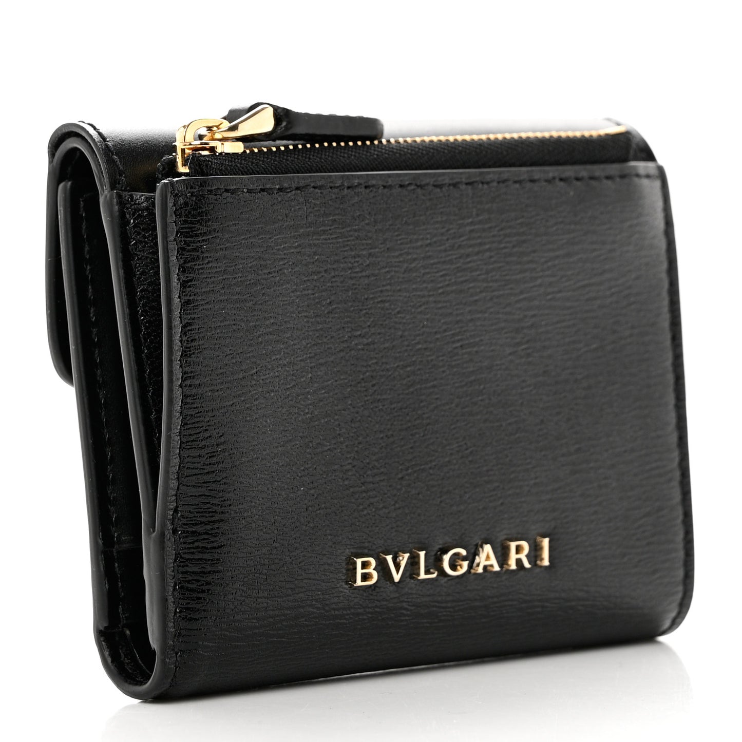Calfskin Goatskin Serpenti Forever Wallet Black