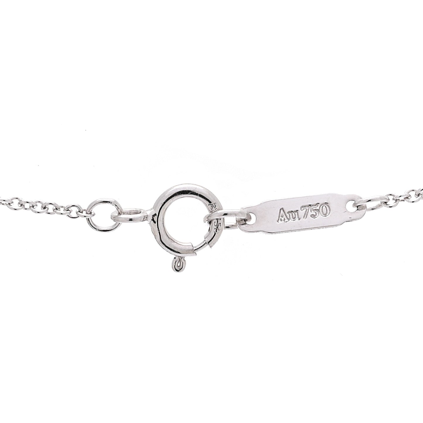 18K White Gold Diamond Akoya Cultured Pearl 7-7.5mm Signature Pendant Necklace