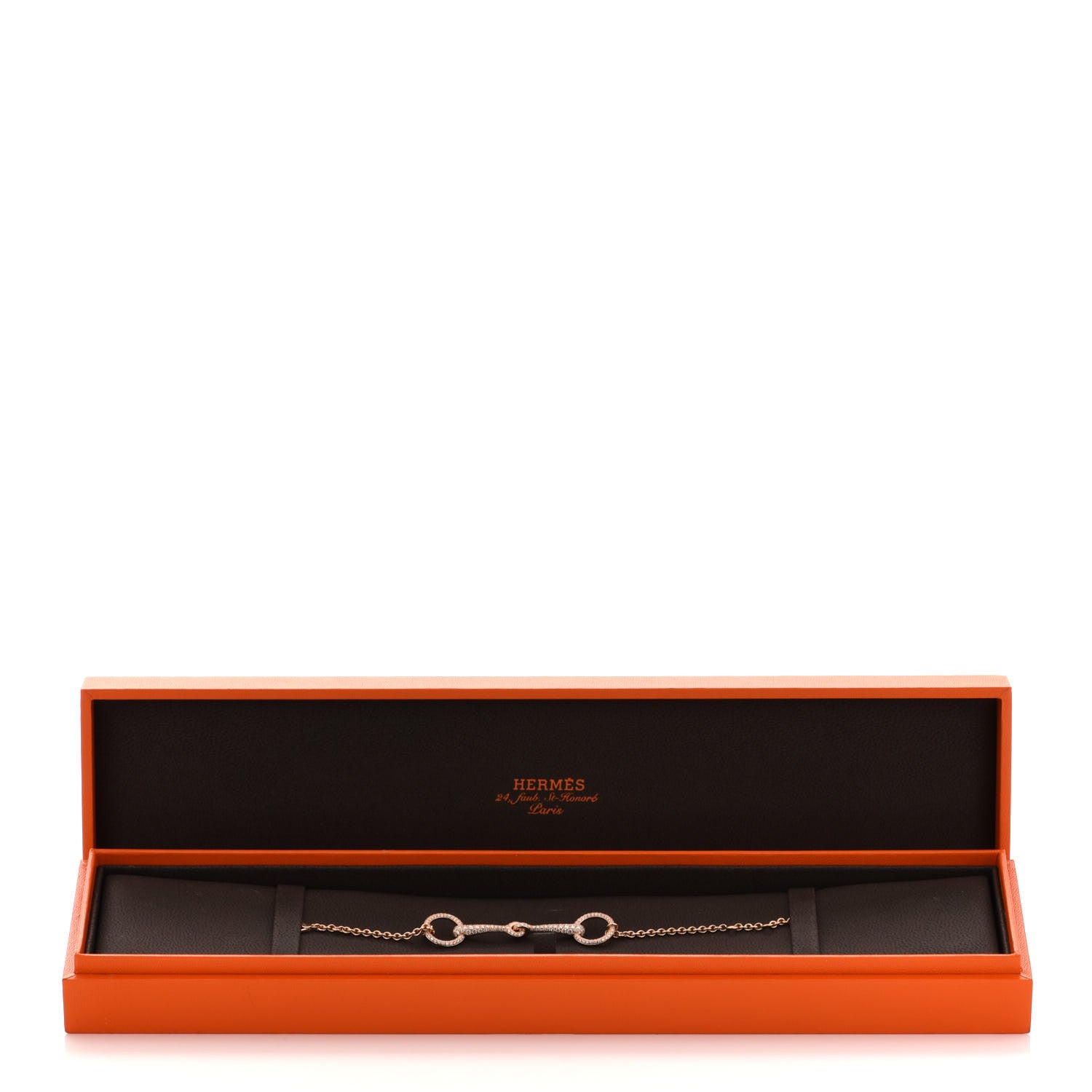 Hermes 18K Rose Gold Diamond Filet d'Or TPM Bracelet SH 6 of 6