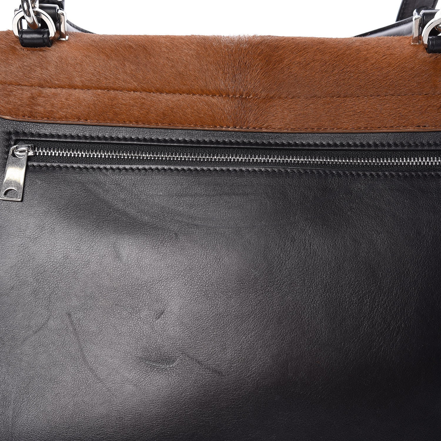 Celine Pony Hair Smooth Calfskin Medium Tri-Color Trapeze 15 of 16