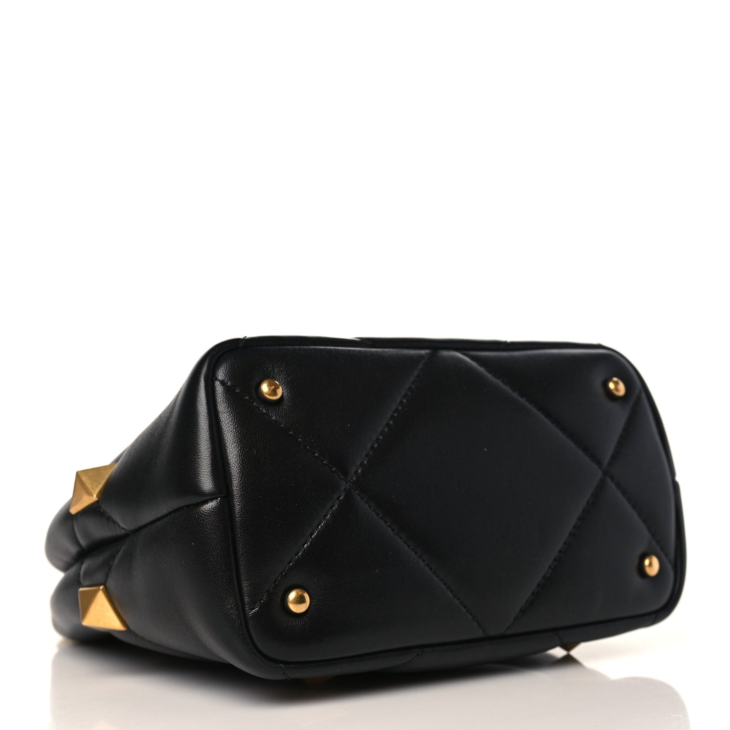 Nappa Small Roman Stud The Handle Bag Black
