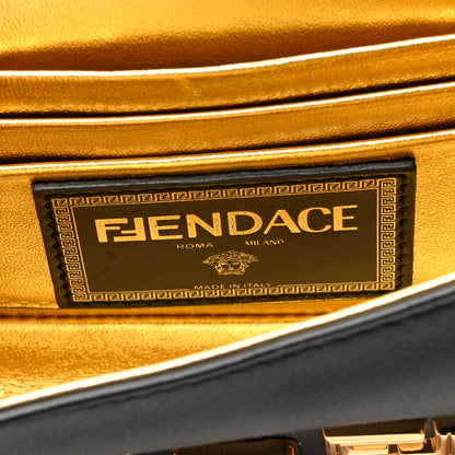 Fendi X VERSACE Calfskin Fendace FF Baguette Black 6 of 10