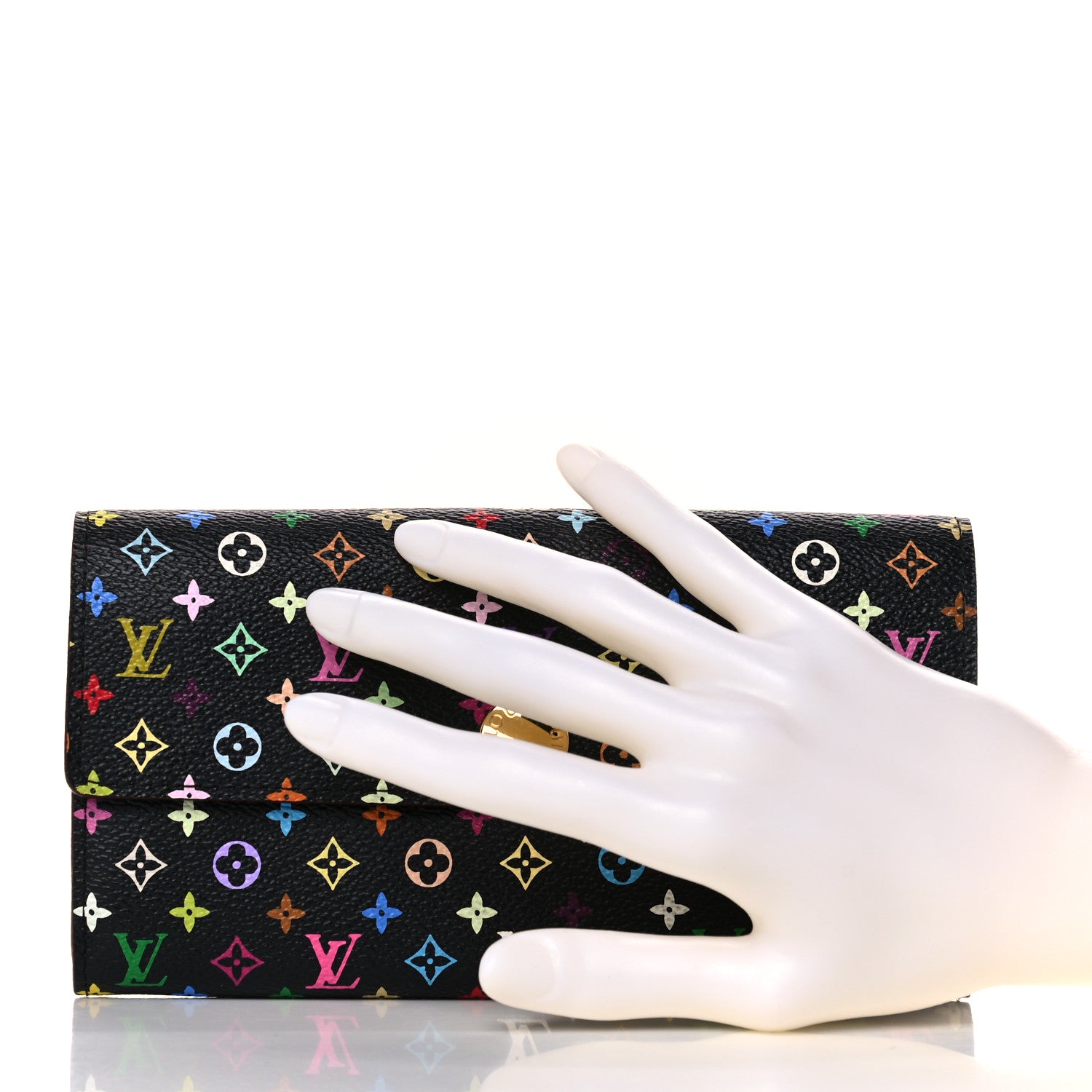 Louis Vuitton Monogram Multicolor Sarah Wallet Black Grenade 2 of 11
