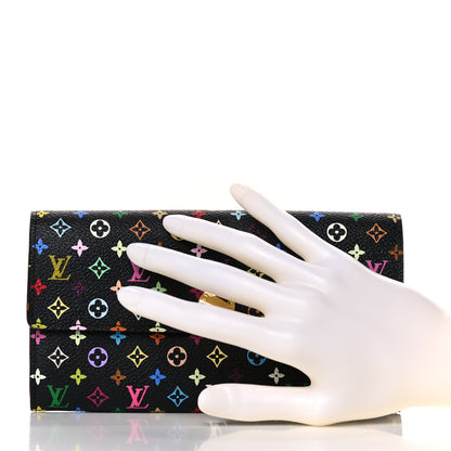 Louis Vuitton Monogram Multicolor Sarah Wallet Black Grenade 2 of 11