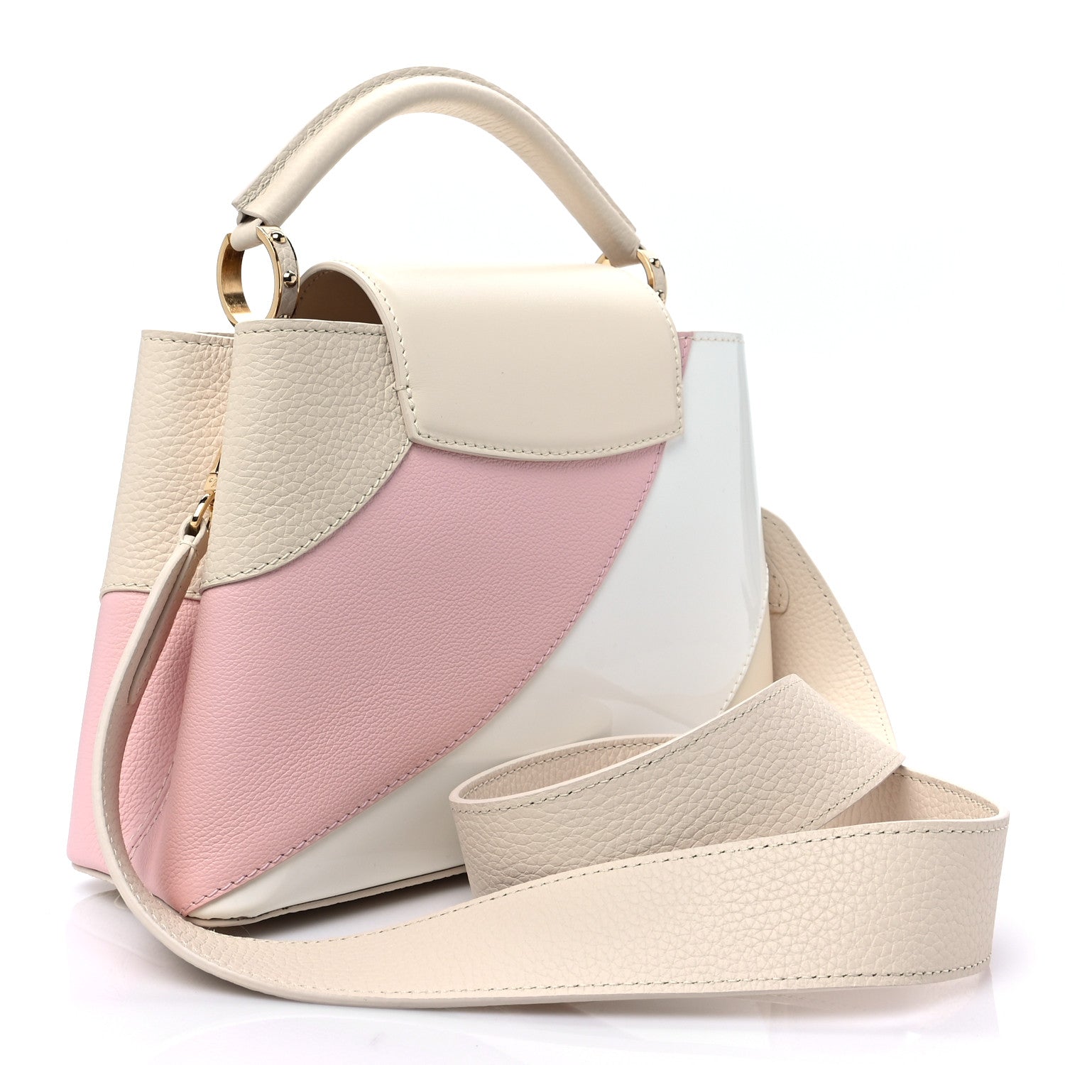 Louis Vuitton Taurillon Gelato Capucines BB Tonal Vanilla Beige 2 of 7
