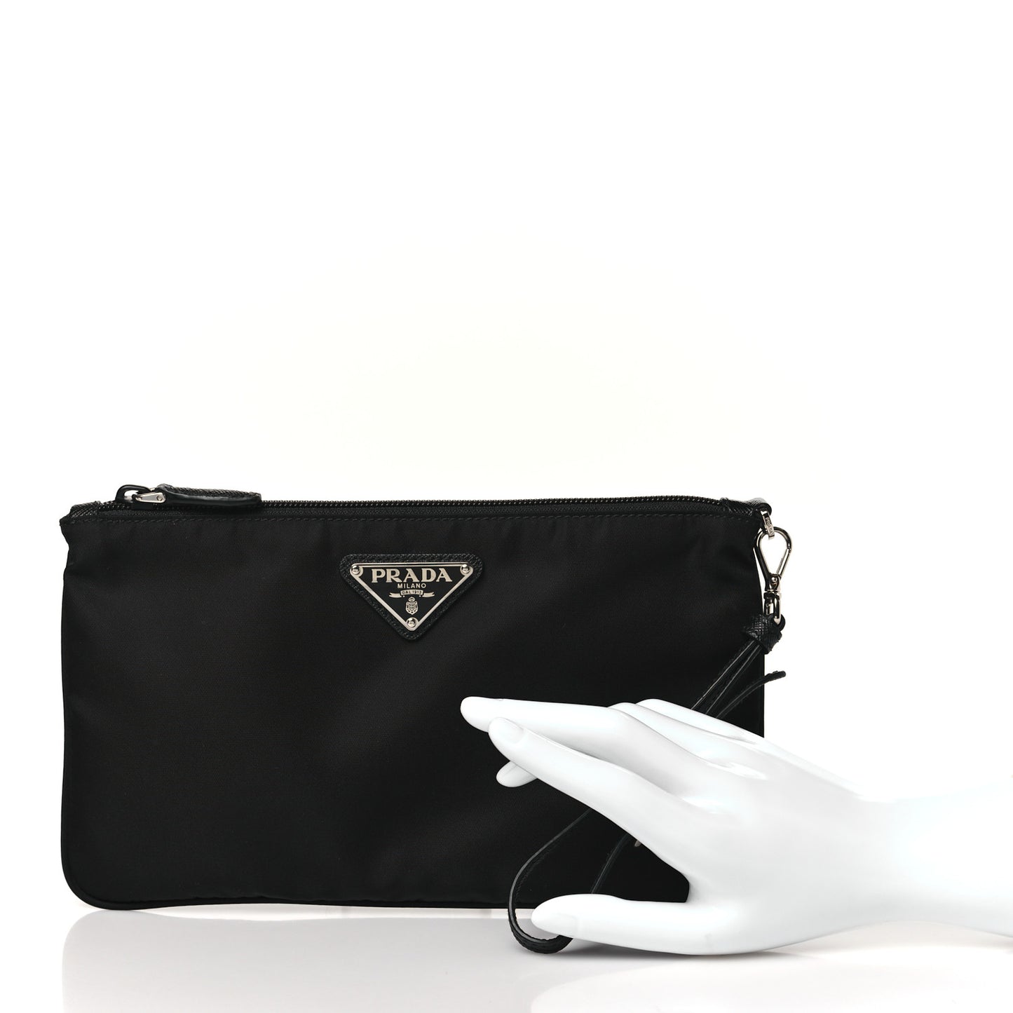 Tessuto Nylon Vela Wristlet Black