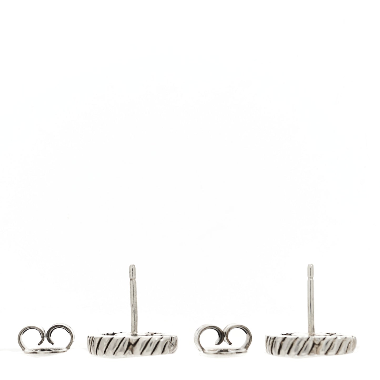 Sterling Silver Torchon Double G Earrings