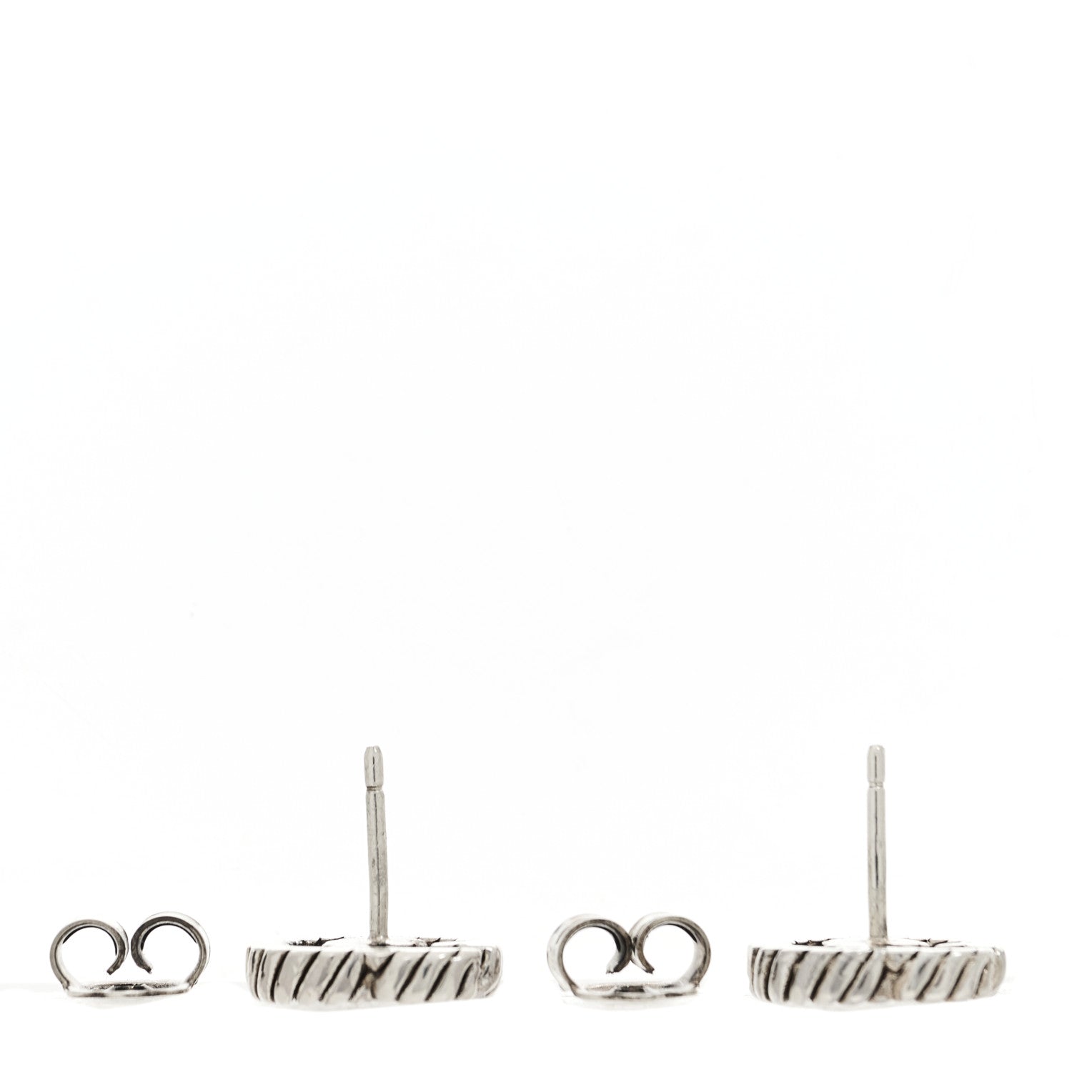 Gucci Sterling Silver Torchon Double G Earrings 3 of 5