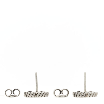 Gucci Sterling Silver Torchon Double G Earrings 3 of 5
