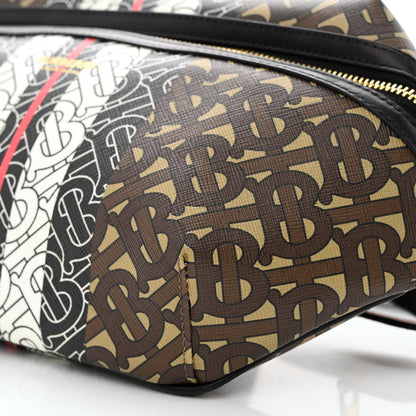 Burberry E-Canvas Monogram Stripe Medium Sonny Bum Bag Bridle Brown 10 of 10