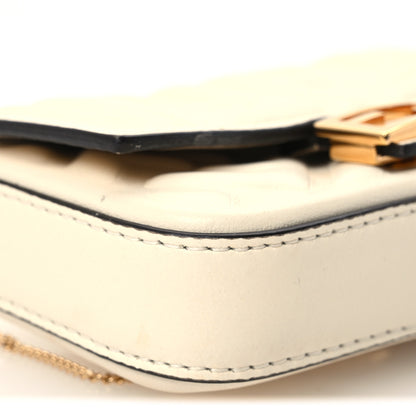 Fendi Nappa Matisse FF Embossed Nano Baguette Charm White 8 of 9