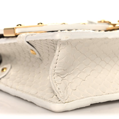 Louis Vuitton Snakeskin Monogram Embossed Trunk Chain Wallet Blanc 8 of 11