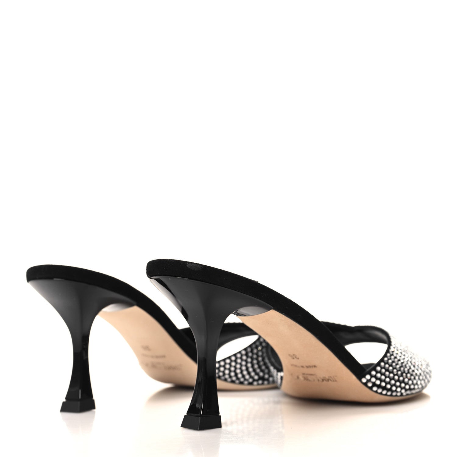 Jimmy Choo Crystal Skye 70 Mules 36 Black 4 of 7