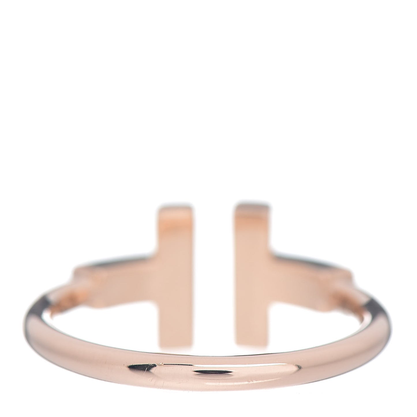 18K Rose Gold Diamond Mother of Pearl T Wire Ring 52 6