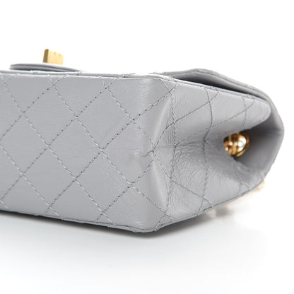 Chanel Aged Calfskin Quilted 2.55 Reissue Mini Flap Grey 10 of 12