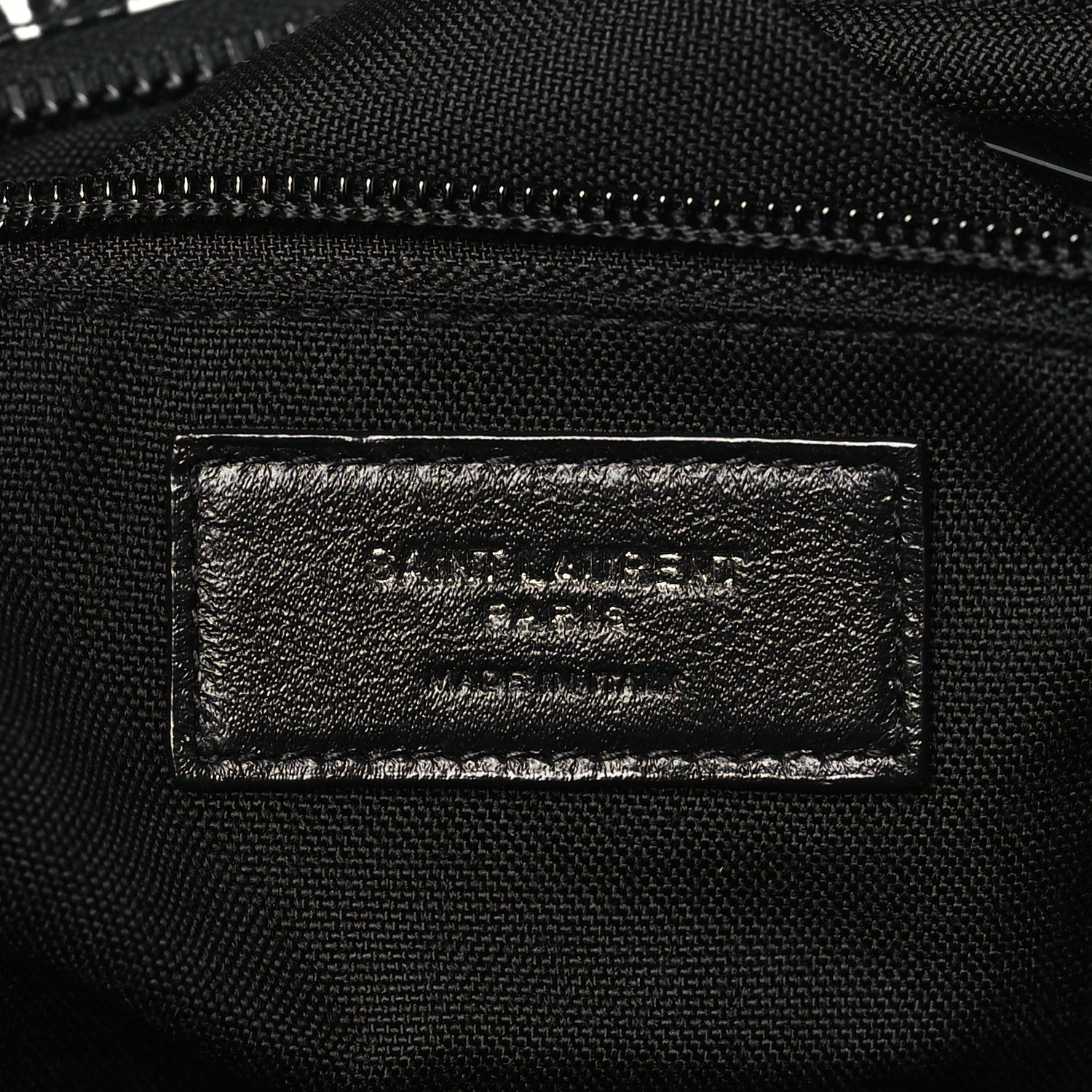 Saint Laurent Nylon Nuxx Leopard Ripstop Duffle Black White 6 of 9