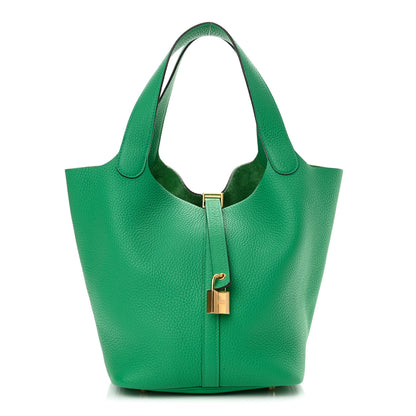 Hermes Taurillon Clemence Picotin Lock 22 MM Menthe 1 of 10