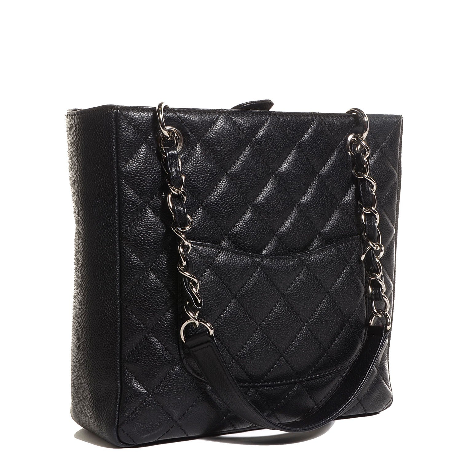 Chanel Caviar Quilted Petit Shopping Tote PST Black 3 of 9