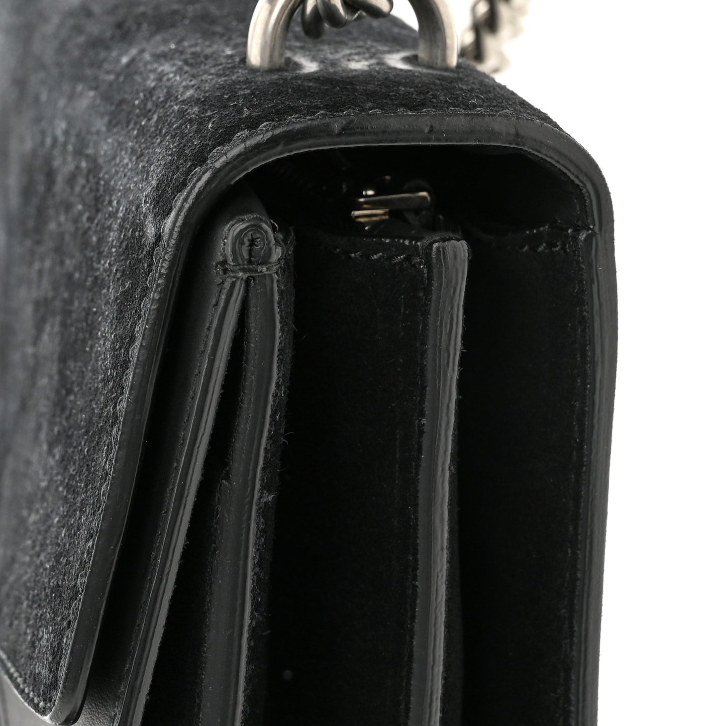 Suede Medium Dionysus Shoulder Bag Black