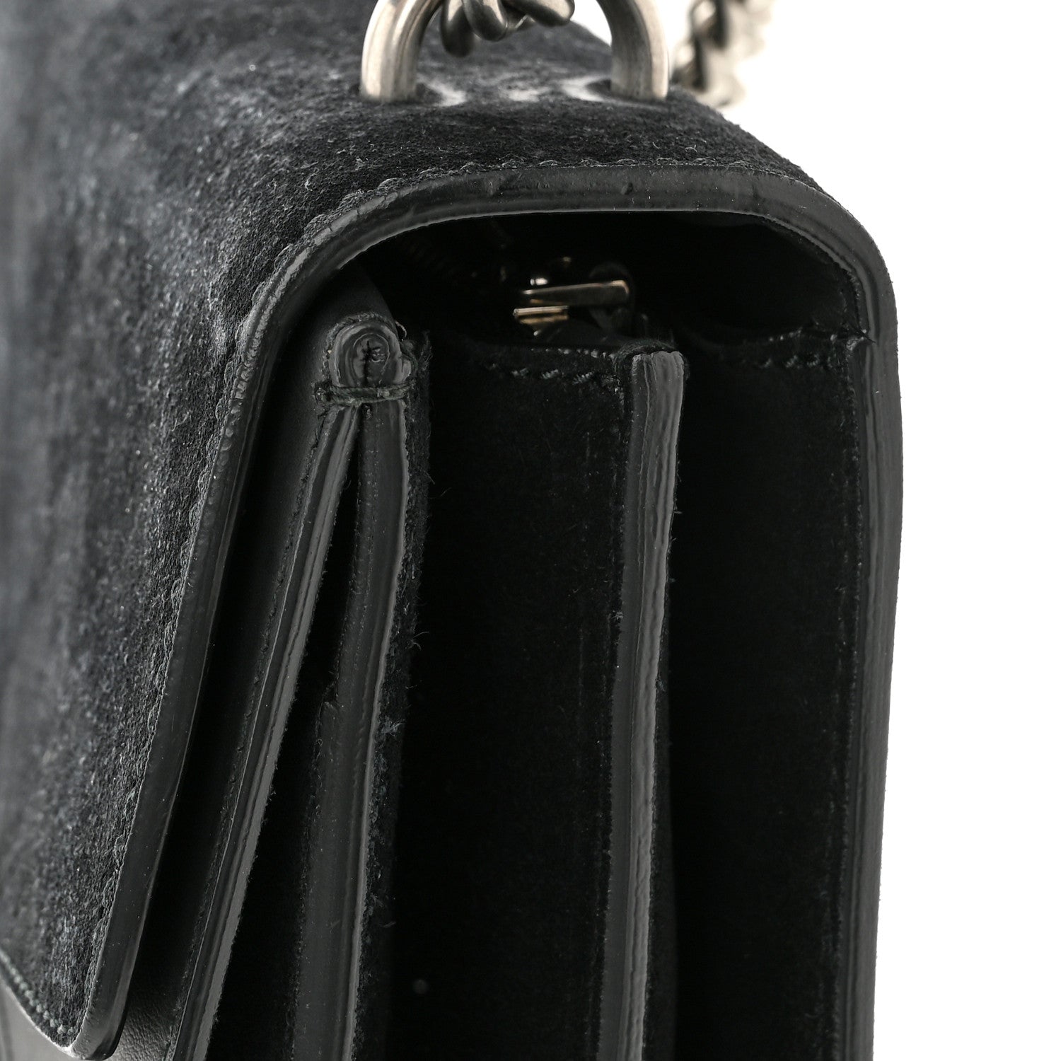 Gucci Suede Medium Dionysus Shoulder Bag Black 13 of 14