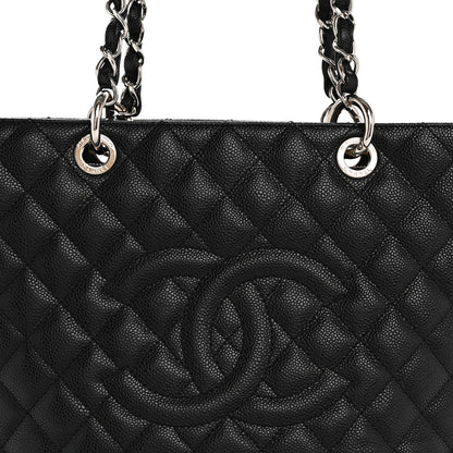 Chanel Caviar Quilted Grand Shopping Tote GST Black 8 of 14
