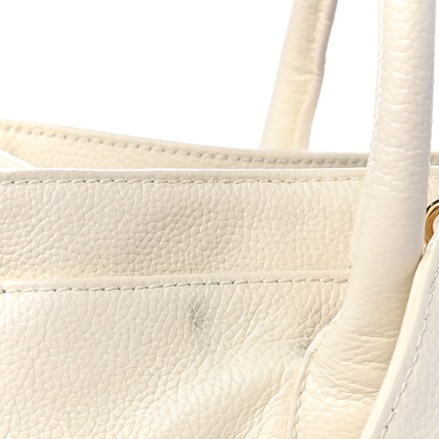Calfskin Cerf Executive Shopper Tote White