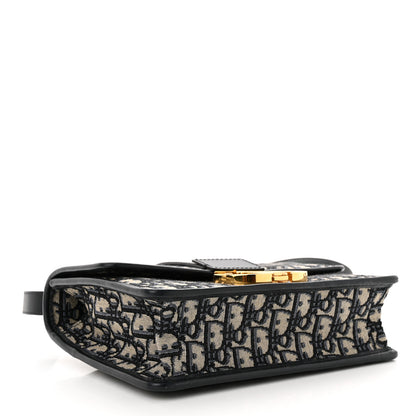 Christian Dior Oblique 30 Montaigne Flap Bag Blue 4 of 12
