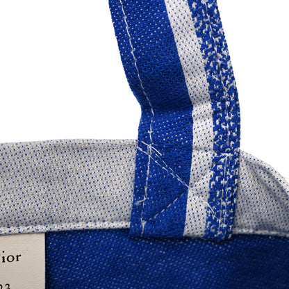 Christian Dior Canvas Print Cruise Tote Ivory Blue 12 of 12