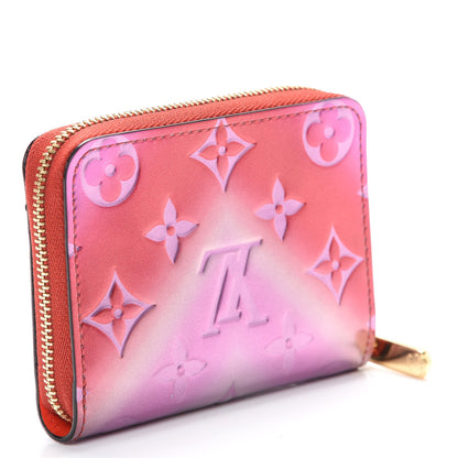 Louis Vuitton Metallic Vernis Degrade Zippy Coin Purse Pink Red 2 of 7