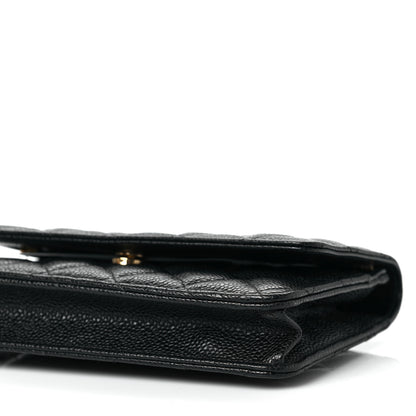 Chanel Caviar Quilted Wallet On Chain WOC Black 10 of 11