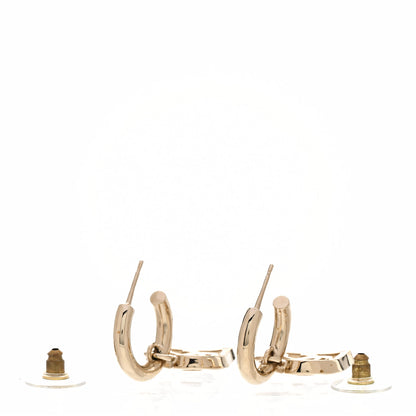 Chanel Metal CC Heart Coco In Love Drop Earrings Gold 3 of 5