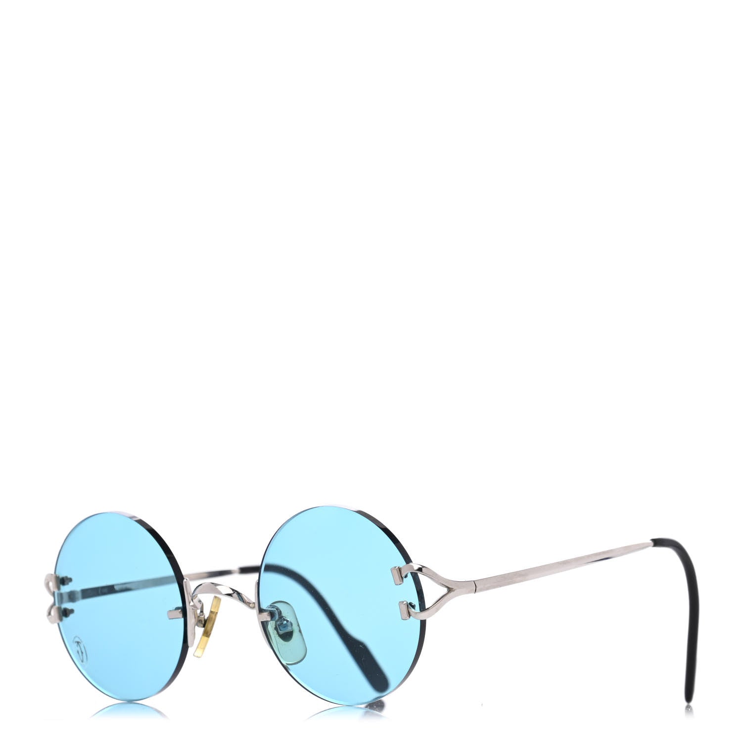 Cartier Rimless C-Decor Round Sunglasses Blue 1 of 7