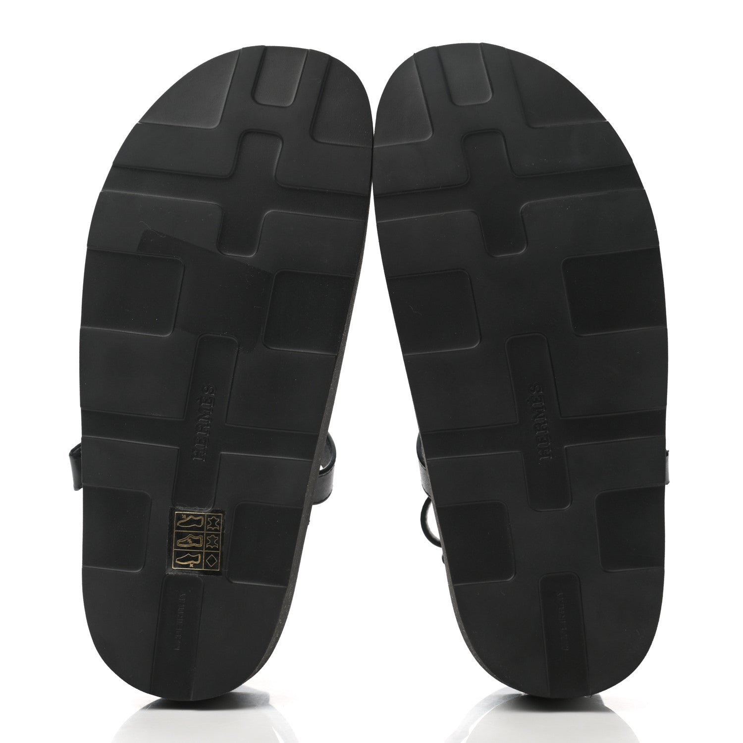 Hermes Calfskin Womens Enid Sandals 36 Black 5 of 10