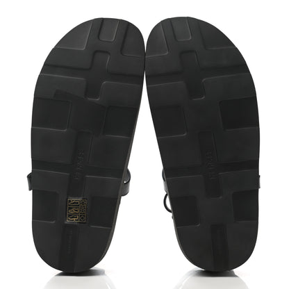 Hermes Calfskin Womens Enid Sandals 36 Black 5 of 10