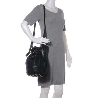 Alexander Wang Leather Diego Bucket Bag w Antique Brass Hardware Black 2 of 6