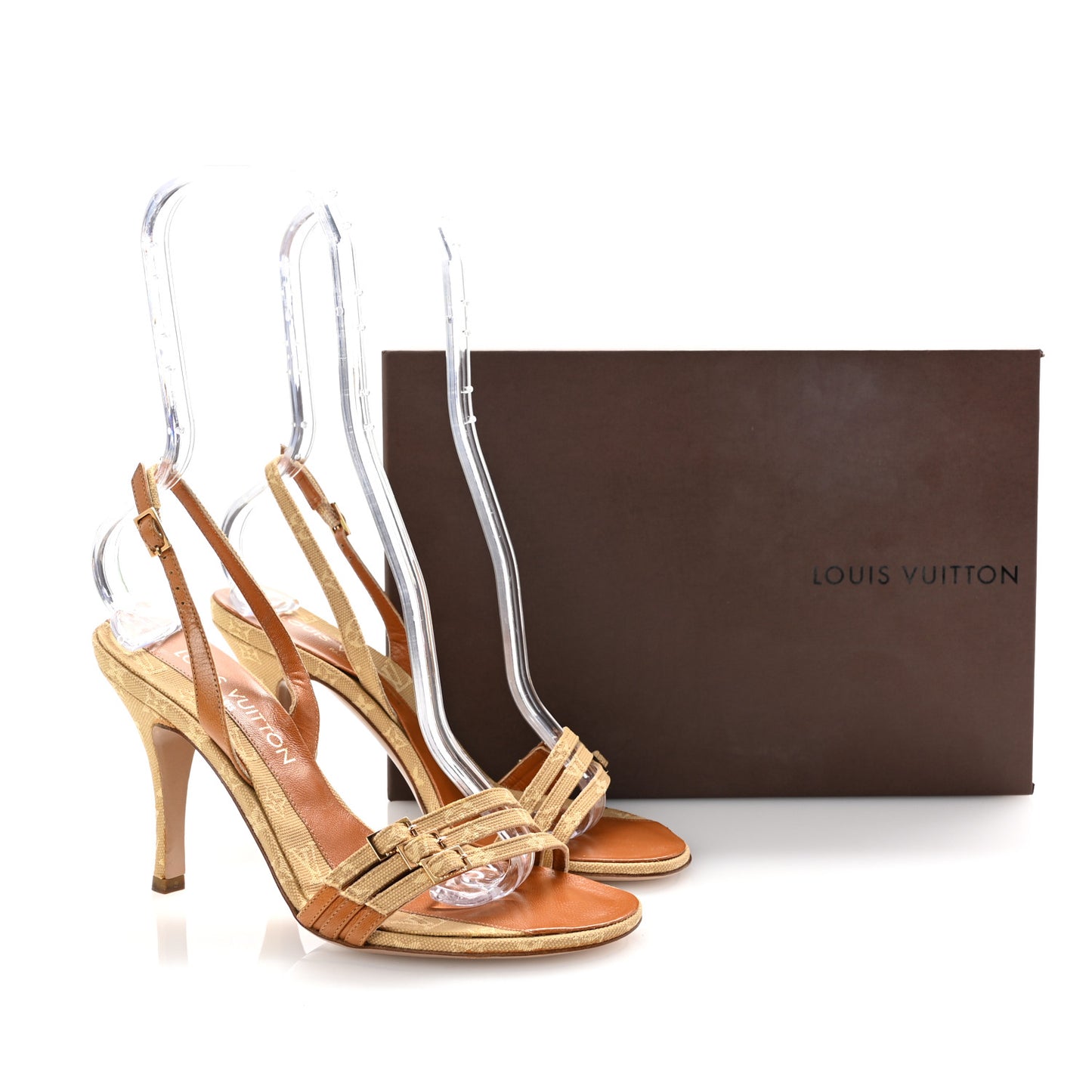 Mini Lin Slingback Sandals 37 Camel
