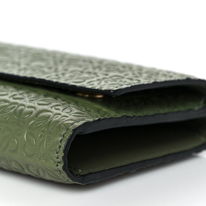 Loewe Calfskin Embossed Small Wallet Avocado 9 of 9