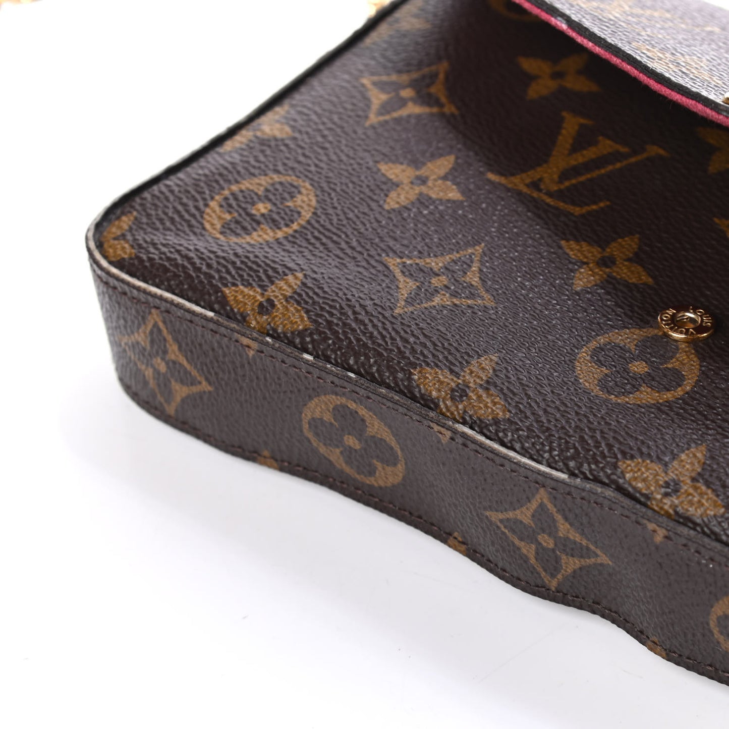 Monogram Pochette Felicie Chain Wallet Fuchsia